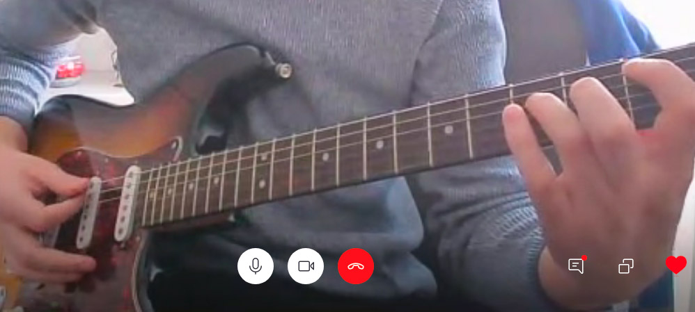 online guitar lesson remote course